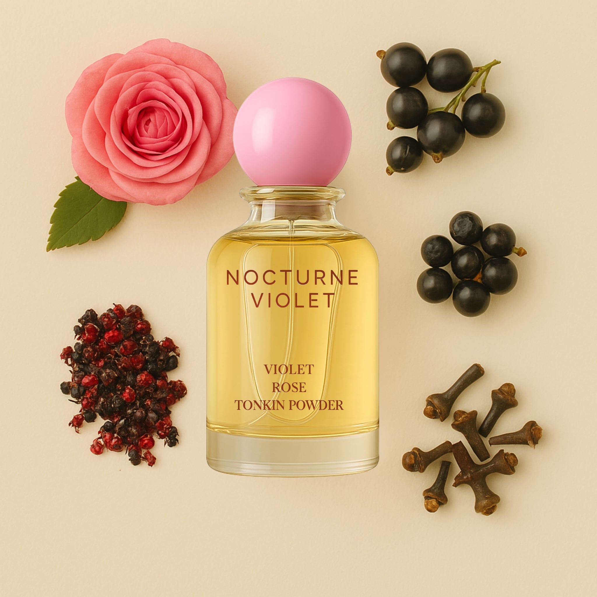 Nocturne Violet 100ml perfume – full-size bottle with a mysterious floral blend inspired by Creed Love in Black