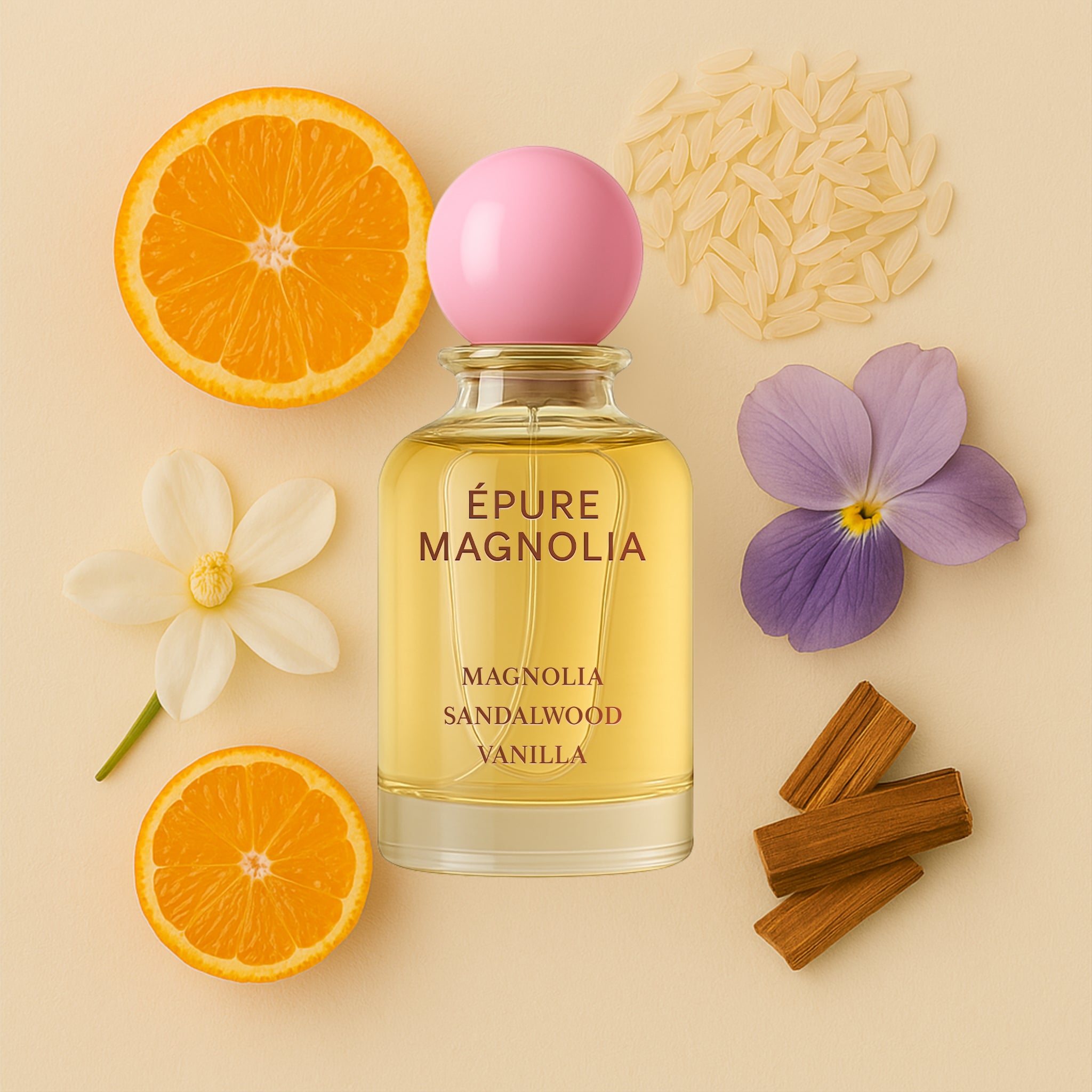 Épure Magnolia 100ml Eau de Parfum – full-size luxury fragrance bottle inspired by Creed Love in White, featuring delicate white florals